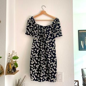 Floral print midi dress